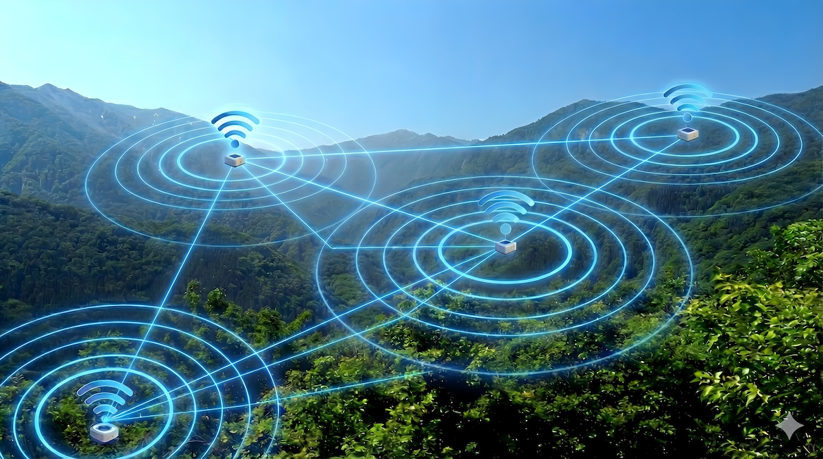 山間地・圏外対応ポータブル通信システム